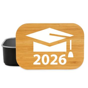 ABI 2026 Abitur Abschlussfeier Abiball - Lunch Box - Schwarz - Vorne