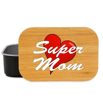 super mom - Lunch Box - black - Front
