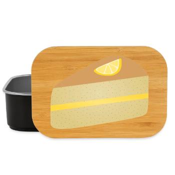 Zitronenscheibe Mohnkuchen Dessert Zitrus - Lunch Box - Schwarz - Vorne