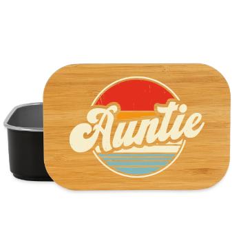 Aunt Gift Best Aunt In The World - Lunch Box - black - Front