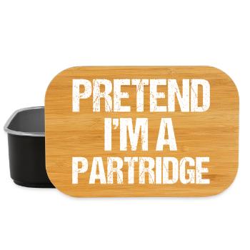 Pretend I'm A Partridge Lazy Halloween Costume - Lunch Box - black - Front