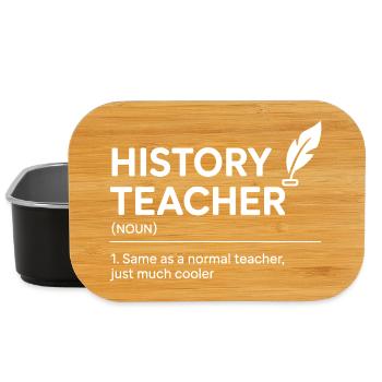 Professeur d’histoire Définition Drôle Retour à l’école - Boîte à goûter - noir - Devant