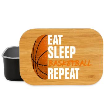 Eat Sleep Basketball Repeat - Lunch Box - black - Front