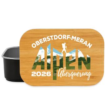 Crossing the Alps 2026, Oberstdorf Merano, hiking - Lunch Box - black - Front