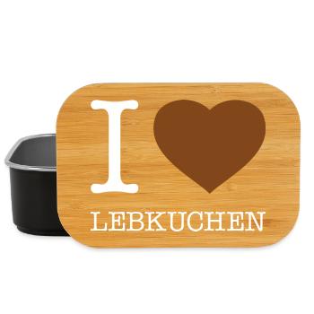 I love Lebkuchen - Lunch Box - Schwarz - Vorne