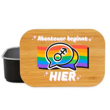 Abenteuer beginnt hier Pride Symbol - Lunch Box - Schwarz - Vorne