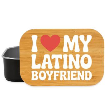 I Love My Latino Boyfriend Valentinstag - Lunch Box - Schwarz - Vorne