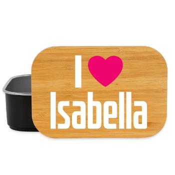 I Love Isabella Pink Heart I Love Isabella - Lunch Box - black - Front