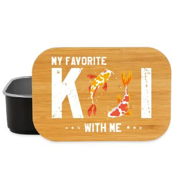 My Favorite Koi With Me Fish Lover Humor - Lunch Box - Schwarz - Vorne