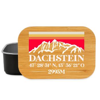 Dachstein Österreich Ramsau mit Koordinaten - Lunch Box - Schwarz - Vorne