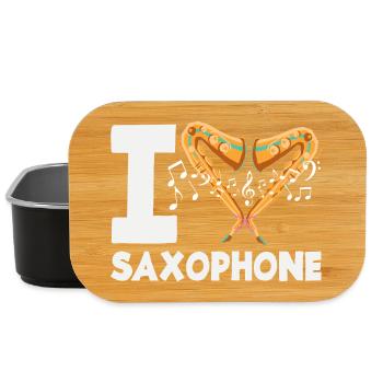 I love saxophone saxophonist - Lunch Box - black - Front