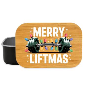 Barbe d’haltérophilie de Noël Merry Liftmas - Boîte à goûter - noir - Devant