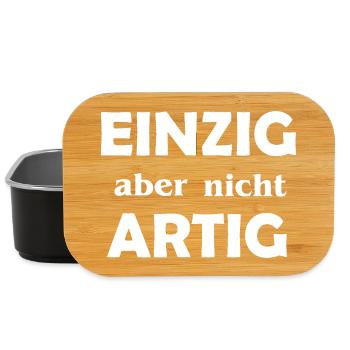 Einzigartig aber nicht Artig - Lunch Box - Schwarz - Vorne