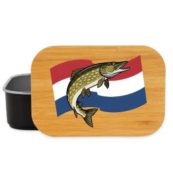 Hecht Angeln Niederlande Holland - Lunch Box - Schwarz - Vorne