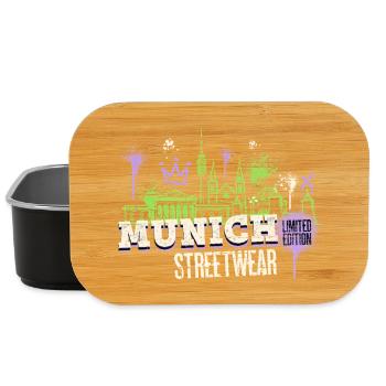Munich Munich Skyline City Germany Graffiti - Lunch Box - black - Front