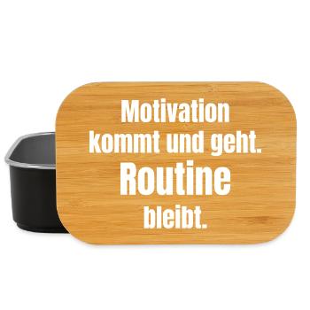 Motivation comes and goes, routine remains - Lunch Box - black - Front