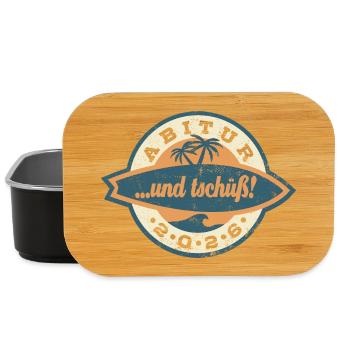 2026 Abitur und tschüß! Retro Abzeichen - Lunch Box - Schwarz - Vorne