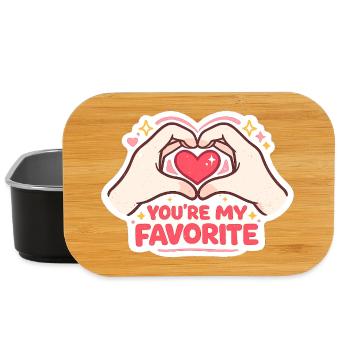 Youre My Favorite Valentine's Day Design Gift - Lunch Box - black - Front