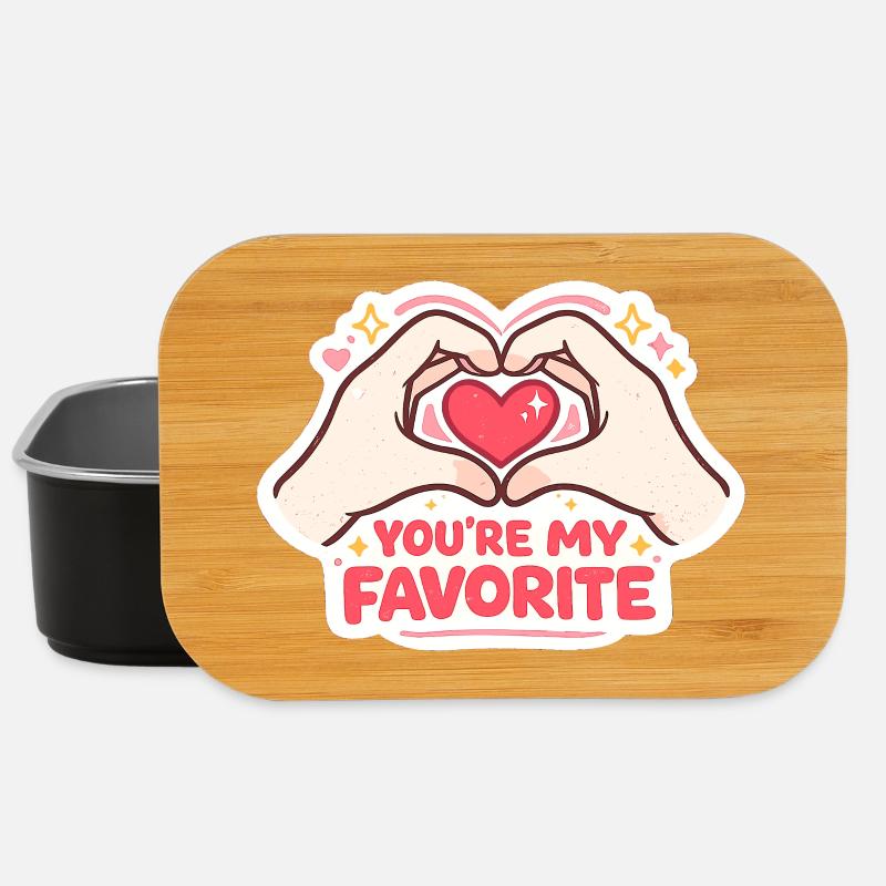 Tu es mon cadeau préféré de design pour la Saint-Valentin - Boîte à goûter - noir