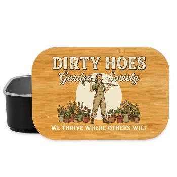 Dirty Hoes Garden Society – Vintage Gardener - Boîte à goûter - noir - Devant