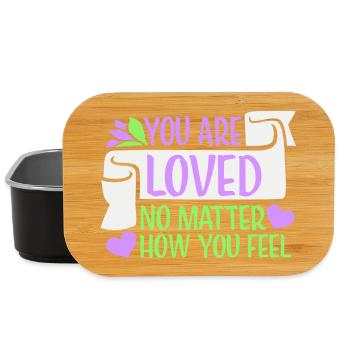 You Are Loved No Matter How You Feel Compassion - Lunch Box - black - Front
