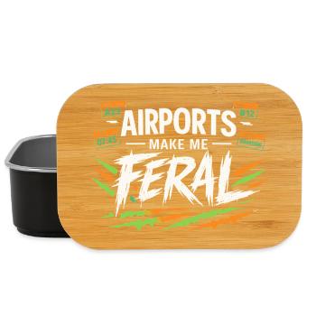 Reiseangst-humor, Flughafen-chaos, Fliegen Ist - Lunch Box - Schwarz - Vorne