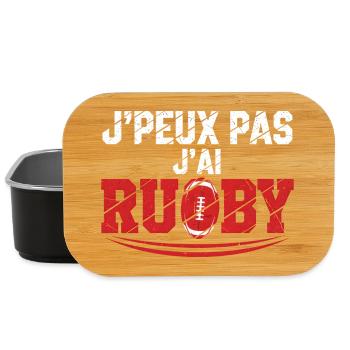 I can't I have rugby - Lunch Box - black - Front