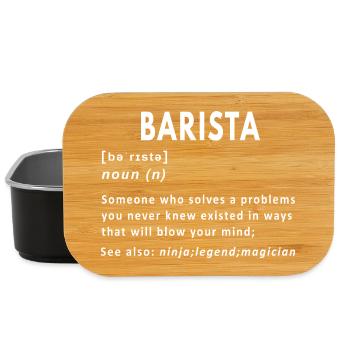 barista noun funny definition - Lunch Box - black - Front