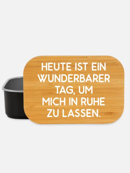 Heute ist ein guter Tag mich in Ruhe zu lassen - Lunch Box - Schwarz