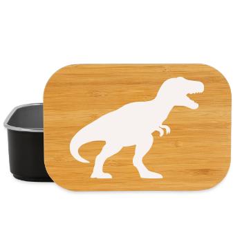 Dino Silhouette Tyrannosaurus Rex - Boîte à goûter - noir - Devant