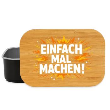 Einfach mal machen - Lunch Box - Schwarz - Vorne