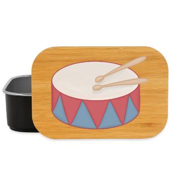 Cartoon Trommel mit Dreiecksdekor - Lunch Box - Schwarz - Vorne