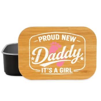 Futur papa et père biologique, fille biologique - Boîte à goûter - noir - Devant