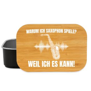 Saxophon spielen? Weil ich es kann! – Saxophonist - Lunch Box - Schwarz - Vorne