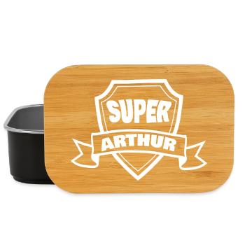 Cadeau pour Arthur - Boîte à goûter - noir - Devant