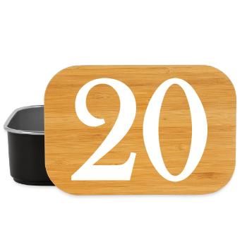 20. 20. JAHRESTAG. 20-JÄHRIGES JUBILÄUM. 20 JAHRE. - Lunch Box - Schwarz - Vorne