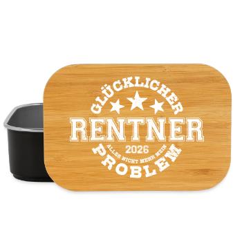 Glücklicher Rentner 2026 Nicht Mehr Mein Problem - Lunch Box - Schwarz - Vorne