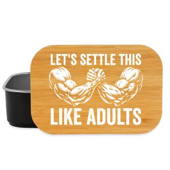 Let's clear this up like adults – Funny Arm - Lunch Box - black - Front