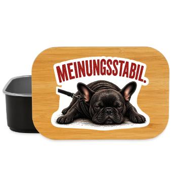 Frenchie – Meinungsstabil Bully - Lunch Box - Schwarz - Vorne
