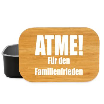 ATME! Für den Familienfrieden - Lunch Box - Schwarz - Vorne