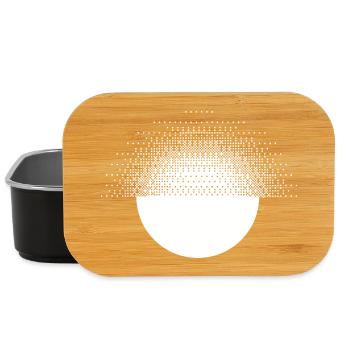 Conception géométrique du soleil - Boîte à goûter - noir - Devant