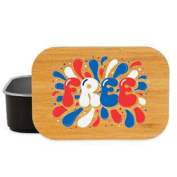 Liberté en éclats tricolores - Boîte à goûter - noir - Devant