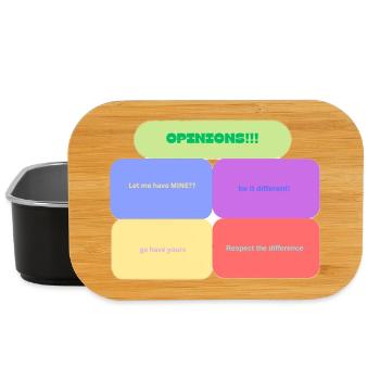 Avis ! Blocs colorés - Boîte à goûter - noir - Devant
