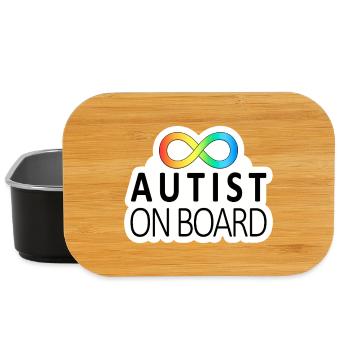 Autist on Board: Neurodiversity Stickers - Lunch Box - black - Front