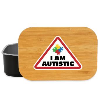 Je suis autiste : conception d’icônes de puzzle - Boîte à goûter - noir - Devant