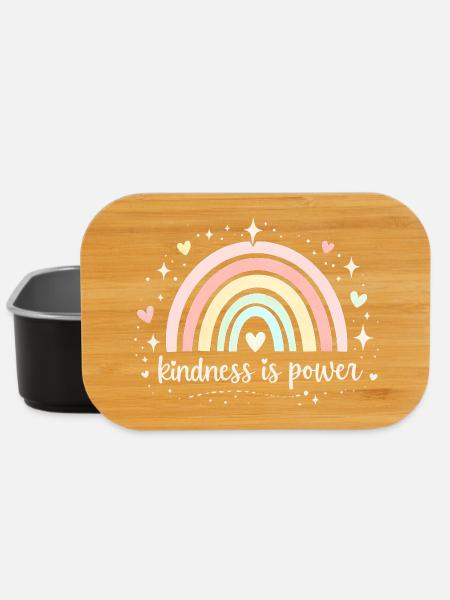 Freundlichkeit ist Macht – inspirierende Sozialarbeiterin – Geschenk - Lunch Box - Schwarz