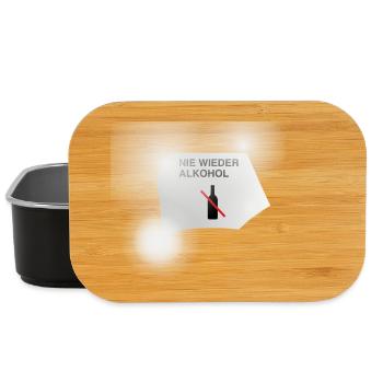 Nie Wieder Alkohol Flaschen-Symbol - Lunch Box - Schwarz - Vorne