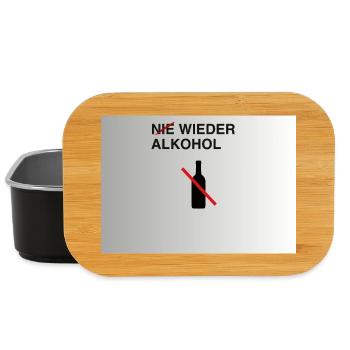 Nie Wieder Alkohol – Alkoholfrei - Lunch Box - Schwarz - Vorne