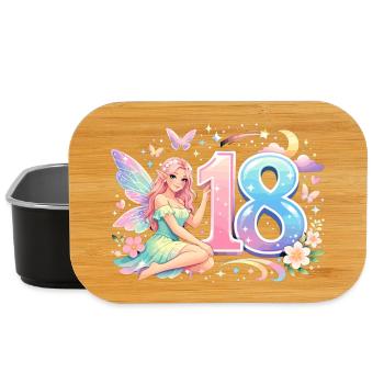 Elfe du 18e anniversaire – Imprimé promotionnel rétro pastel - Boîte à goûter - noir - Devant