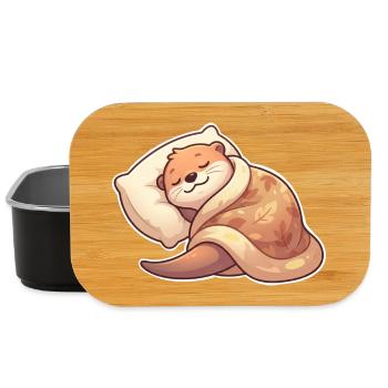 Schlafender Otter - Lunch Box - Schwarz - Vorne